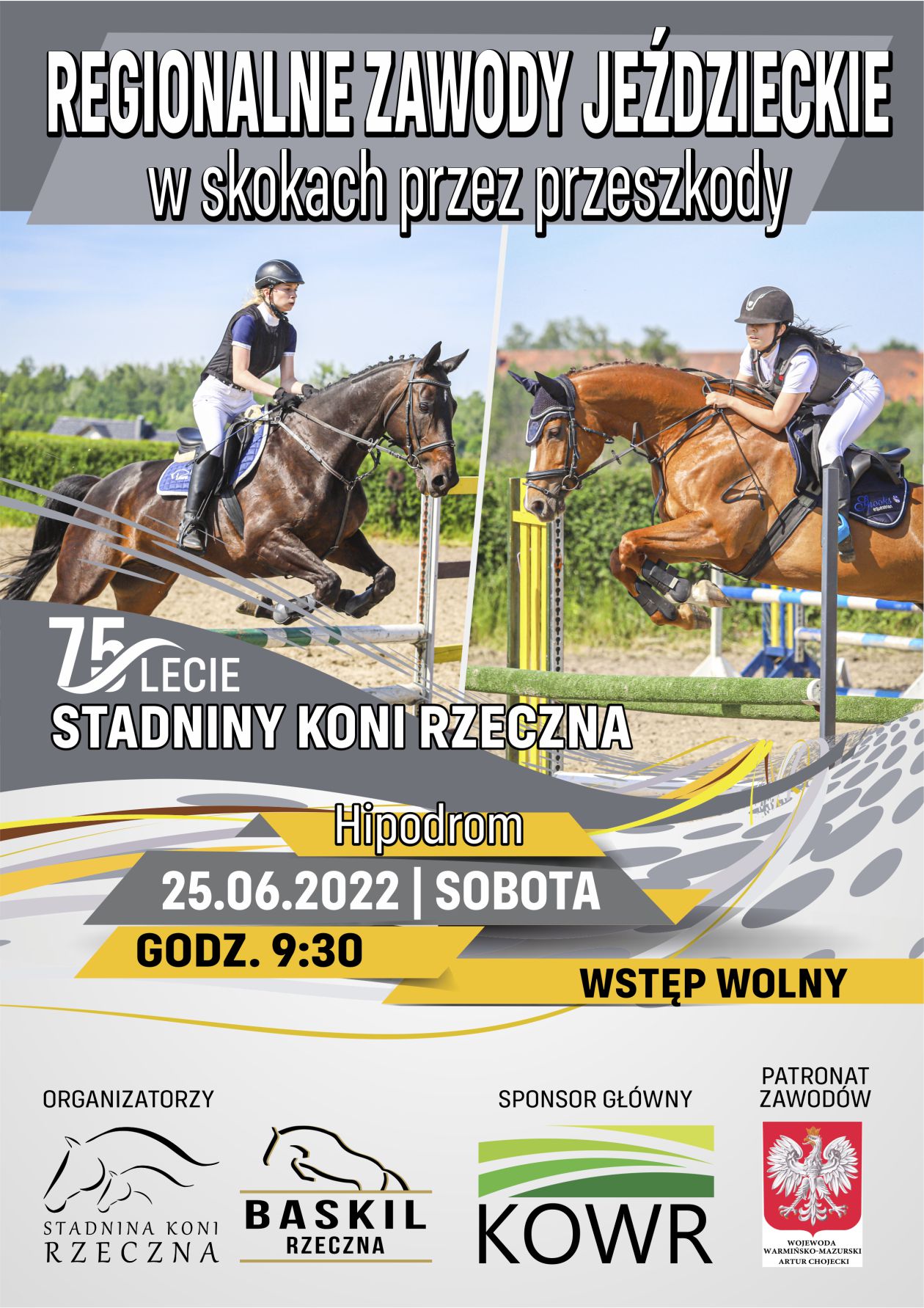 Regionalne Zawody Konne 2022 plakat